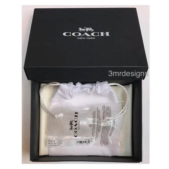 NWT COACH SMALL REXY SKELETON Brass Tone Bag Charm/Keychain - Picture 7 of 7